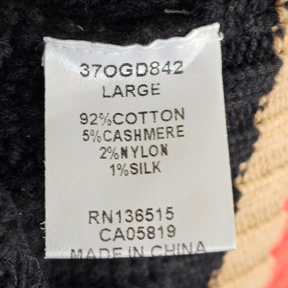 One Grey Day Dakota Open Front Color Block Cardigan Sz L - Picture 8 of 9